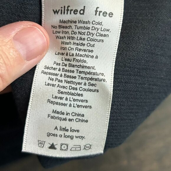 ARITZIA Wilfred Free Black Corduroy Button Down Mini Karmen Skirt US 8 - Picture 5 of 6